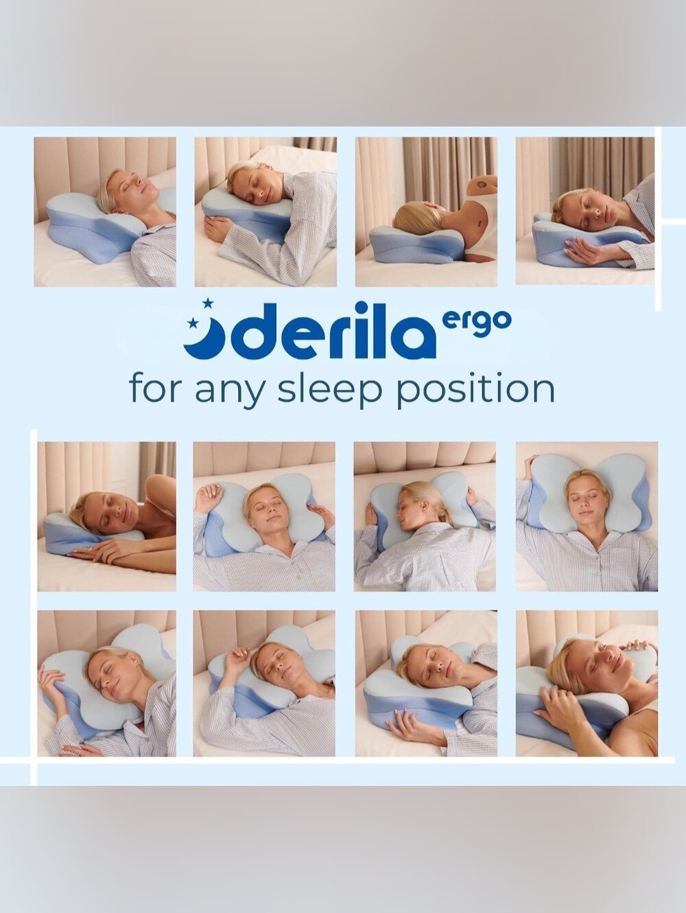 Set Of Two Pillows!!! Derila Ergo Cervical Neck Pillow Used Once - Picture 6 of 9
